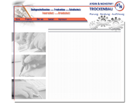 Screenshot der Homepage von Aydin & Novotny Trockenbau GmbH